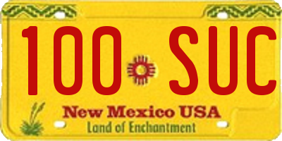 NM license plate 100SUC