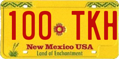 NM license plate 100TKH