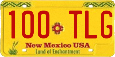 NM license plate 100TLG