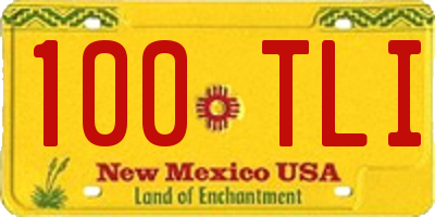 NM license plate 100TLI