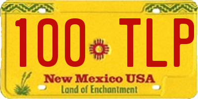 NM license plate 100TLP