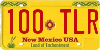 NM license plate 100TLR