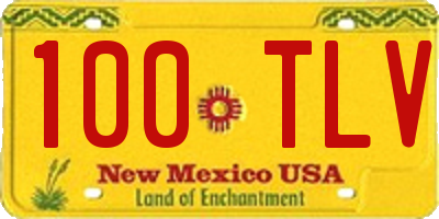 NM license plate 100TLV