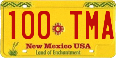 NM license plate 100TMA