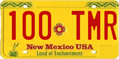 NM license plate 100TMR