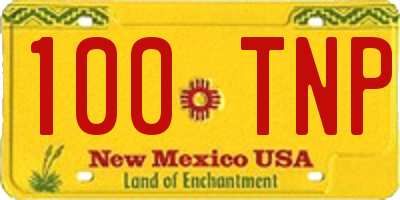 NM license plate 100TNP