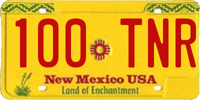 NM license plate 100TNR