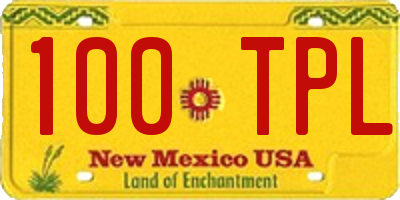 NM license plate 100TPL