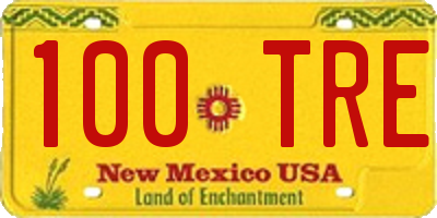 NM license plate 100TRE