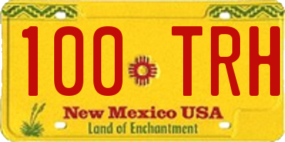 NM license plate 100TRH