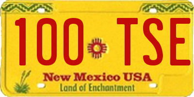 NM license plate 100TSE