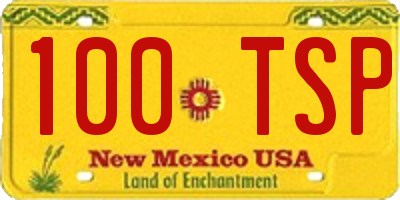 NM license plate 100TSP