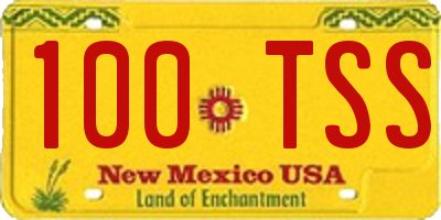NM license plate 100TSS