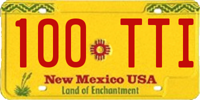 NM license plate 100TTI