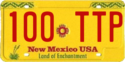NM license plate 100TTP