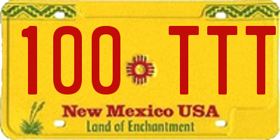 NM license plate 100TTT