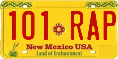 NM license plate 101RAP