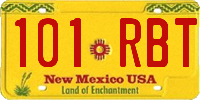 NM license plate 101RBT