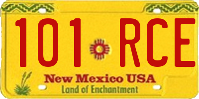 NM license plate 101RCE