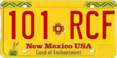 NM license plate 101RCF