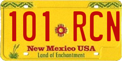 NM license plate 101RCN