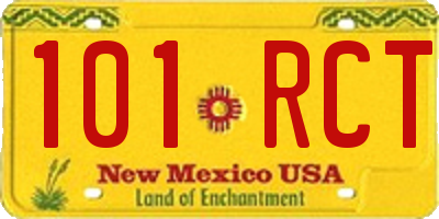 NM license plate 101RCT