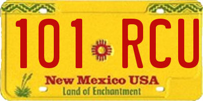 NM license plate 101RCU