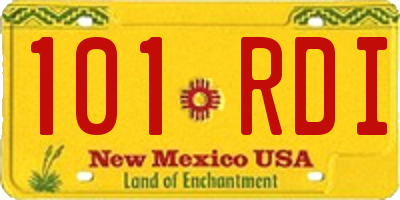 NM license plate 101RDI
