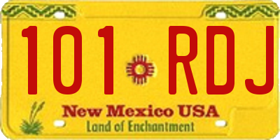 NM license plate 101RDJ