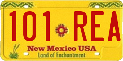 NM license plate 101REA