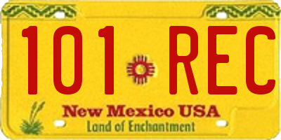 NM license plate 101REC