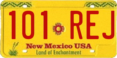NM license plate 101REJ