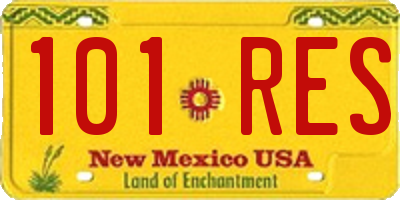 NM license plate 101RES