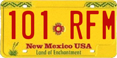 NM license plate 101RFM