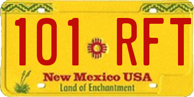 NM license plate 101RFT
