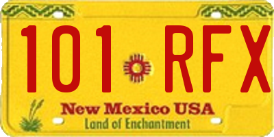 NM license plate 101RFX