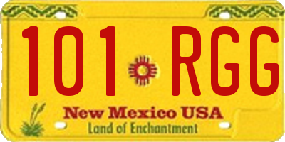 NM license plate 101RGG