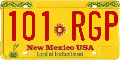 NM license plate 101RGP