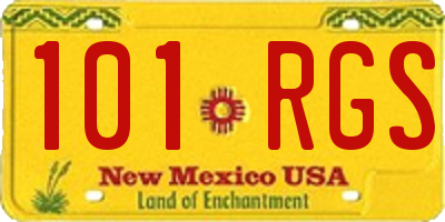 NM license plate 101RGS