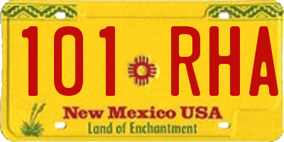 NM license plate 101RHA