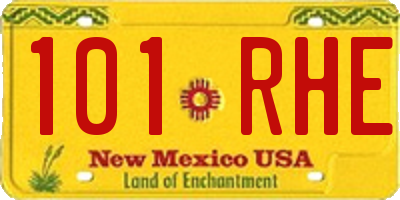 NM license plate 101RHE