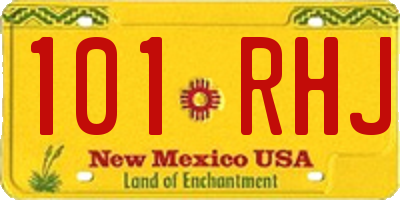 NM license plate 101RHJ