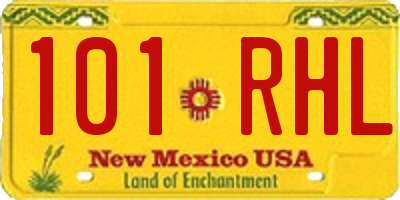 NM license plate 101RHL