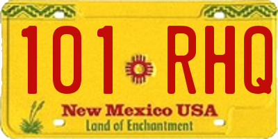 NM license plate 101RHQ