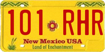 NM license plate 101RHR