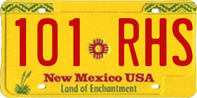 NM license plate 101RHS