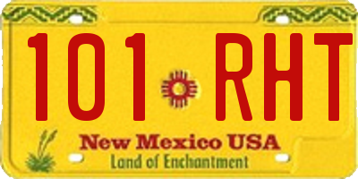 NM license plate 101RHT