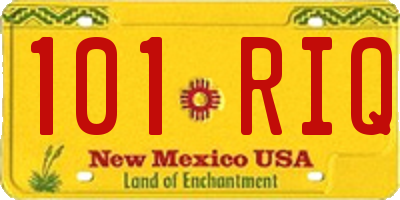 NM license plate 101RIQ