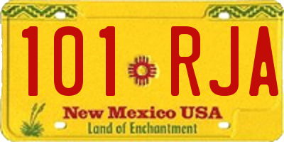 NM license plate 101RJA