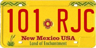 NM license plate 101RJC